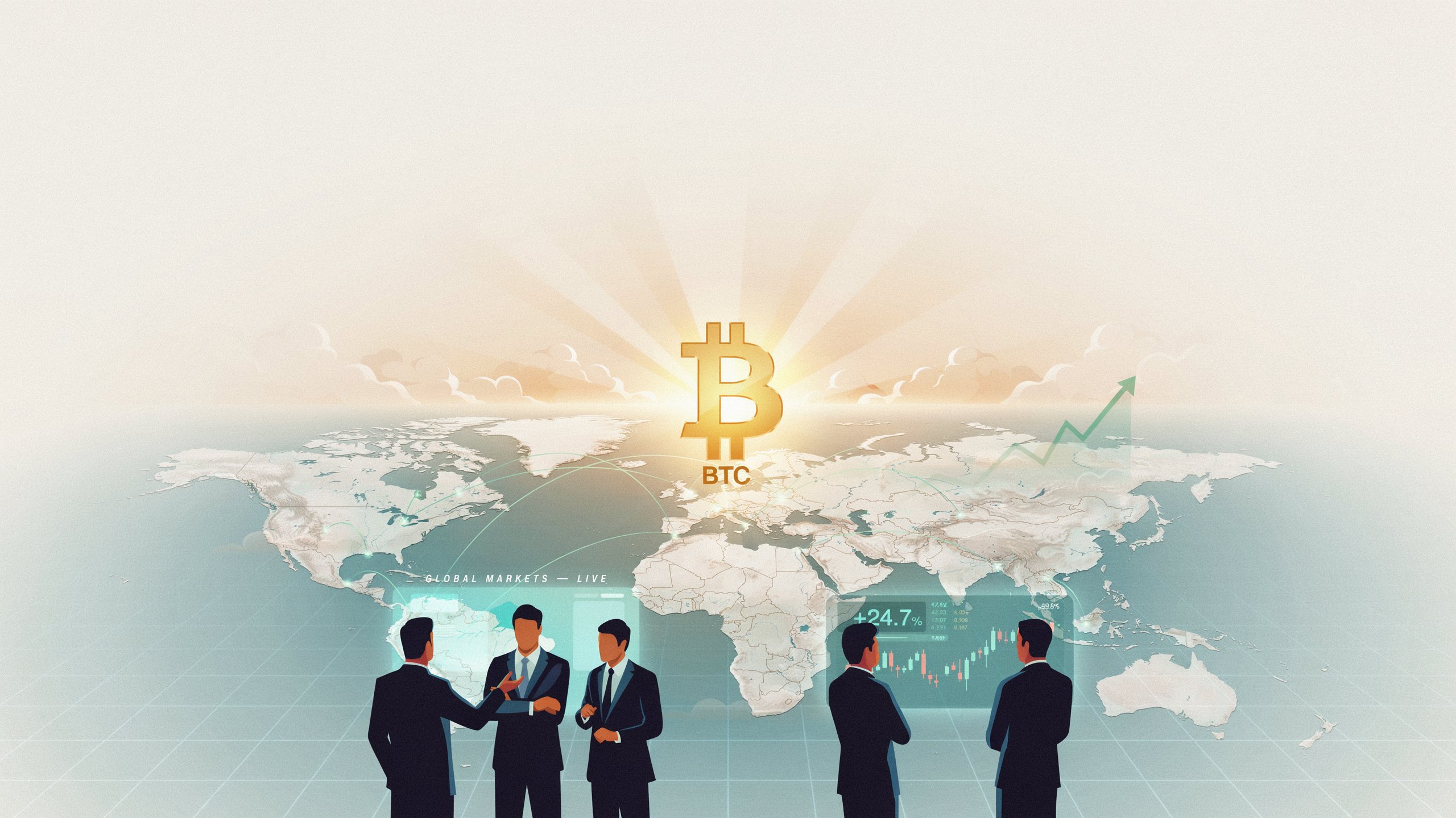 Bitcoin Climbs As Global Markets Gain Confidence