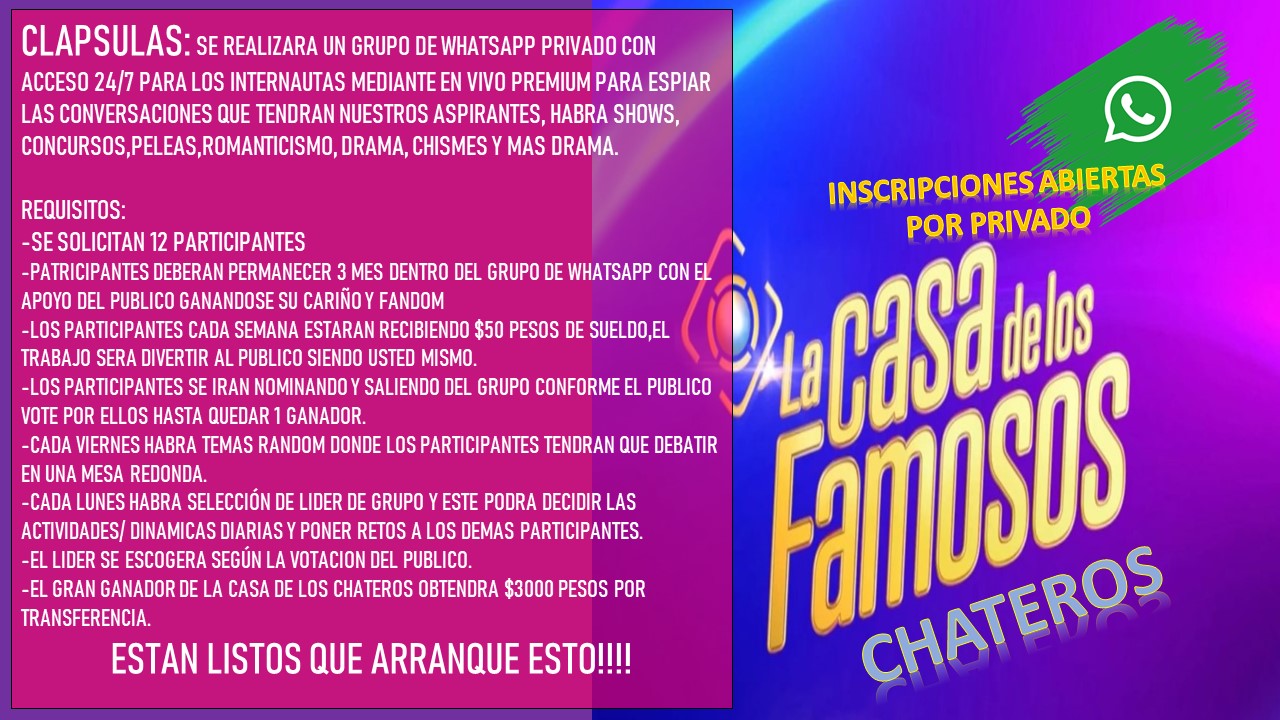 Ya hay chateros que están decididos a ganar..