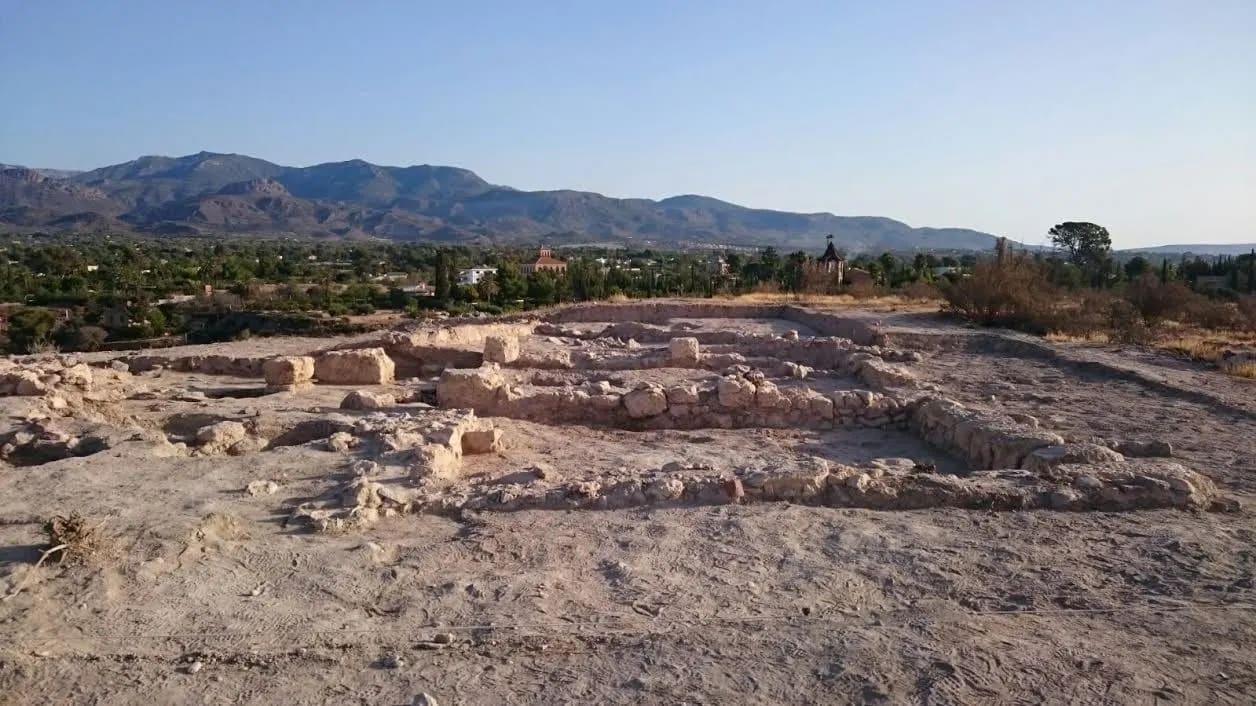 Vista del yacimiento arqueológico de Las Cabezuelas en Totana