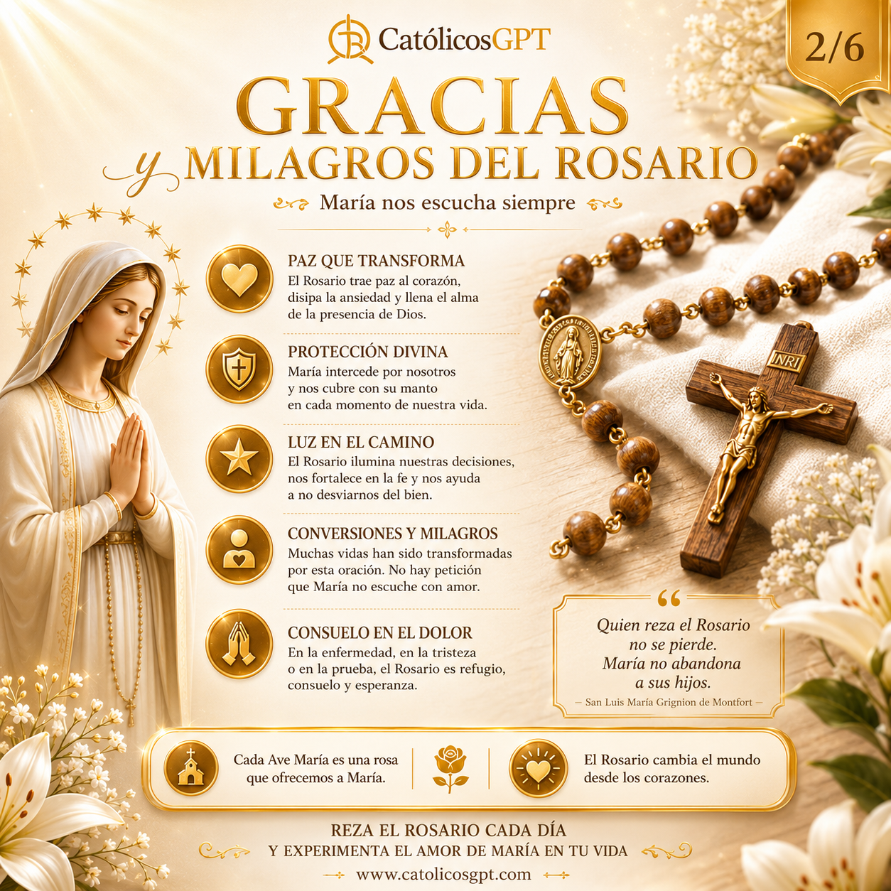 El Santo Rosario - Diapositiva 2