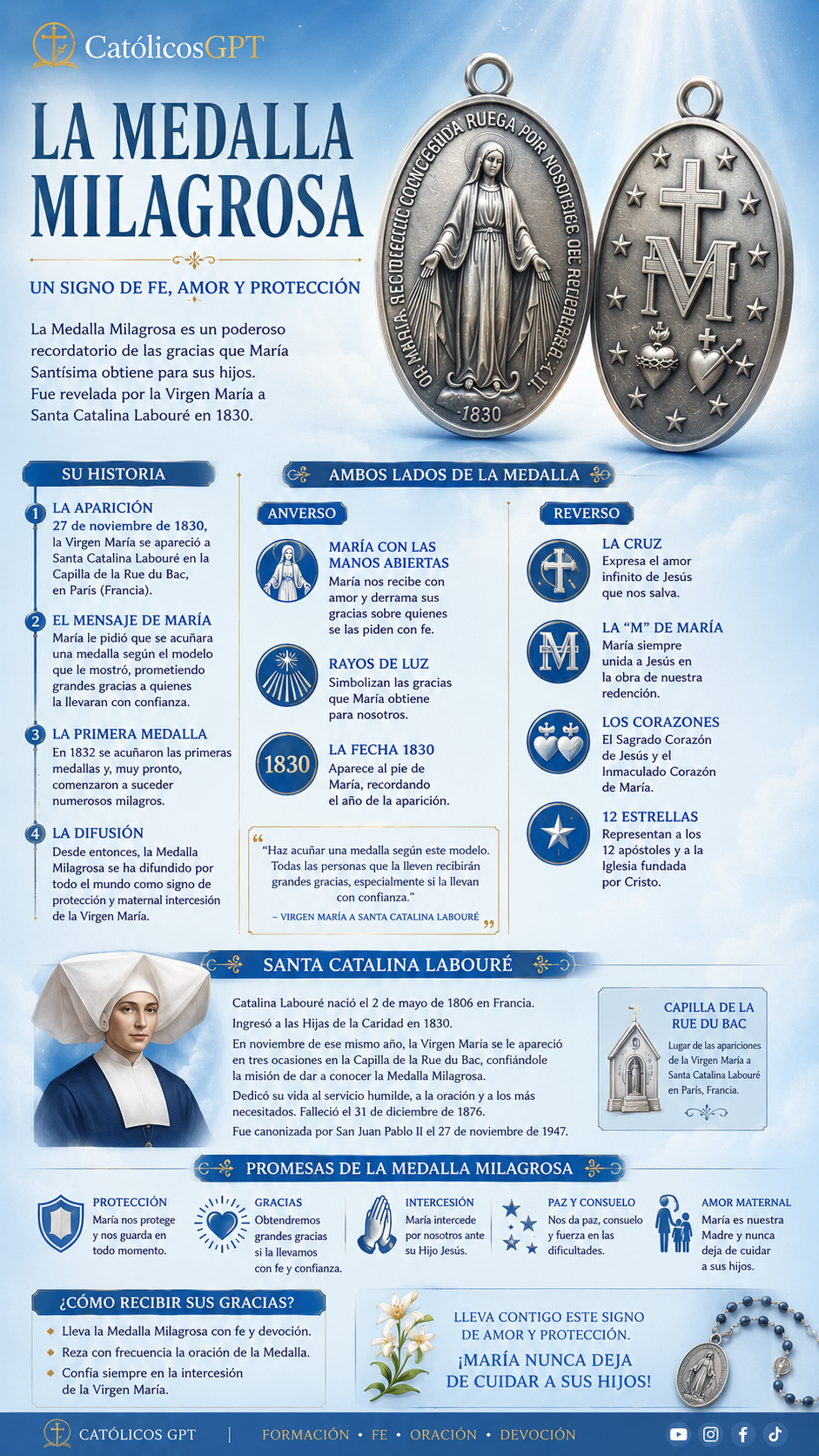 La Medalla Milagrosa - Infografia CatolicosGPT - IA Catolica - Diapositiva 2