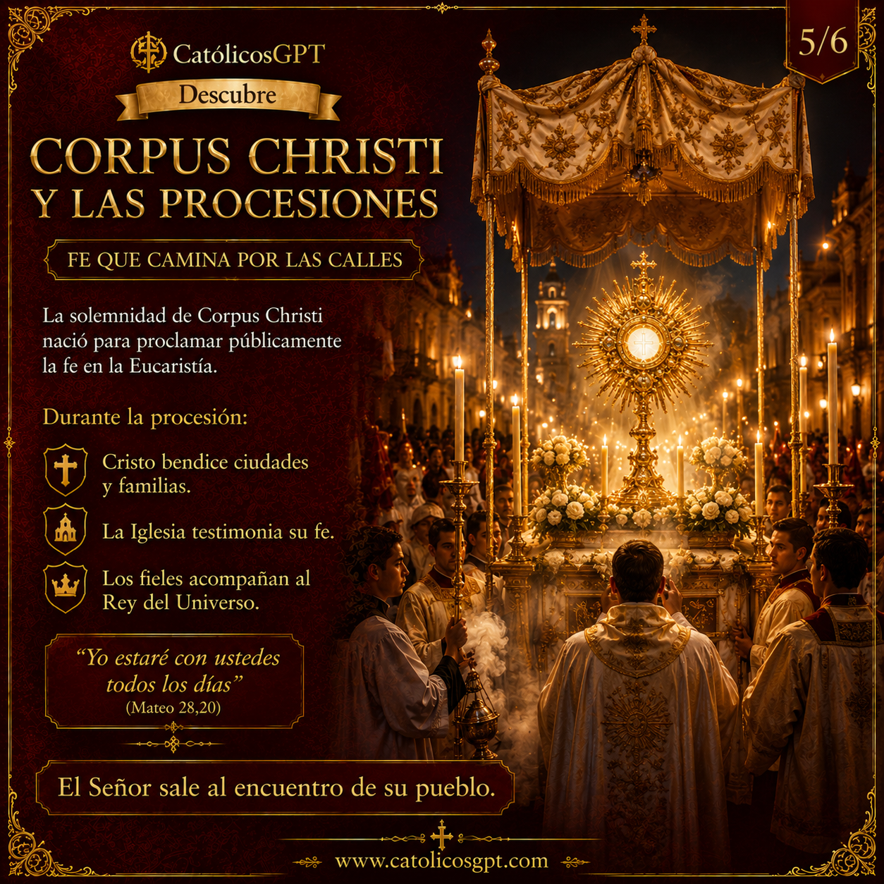 Corpus Christi: La Eucaristía Explicada en una Infografía | CatolicosGPT - Diapositiva 7