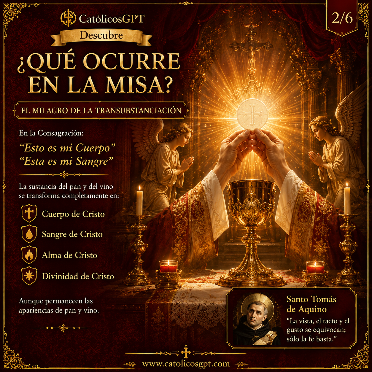 Corpus Christi: La Eucaristía Explicada en una Infografía | CatolicosGPT - Diapositiva 2