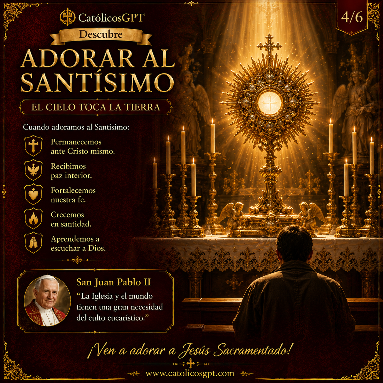 Corpus Christi: La Eucaristía Explicada en una Infografía | CatolicosGPT - Diapositiva 6
