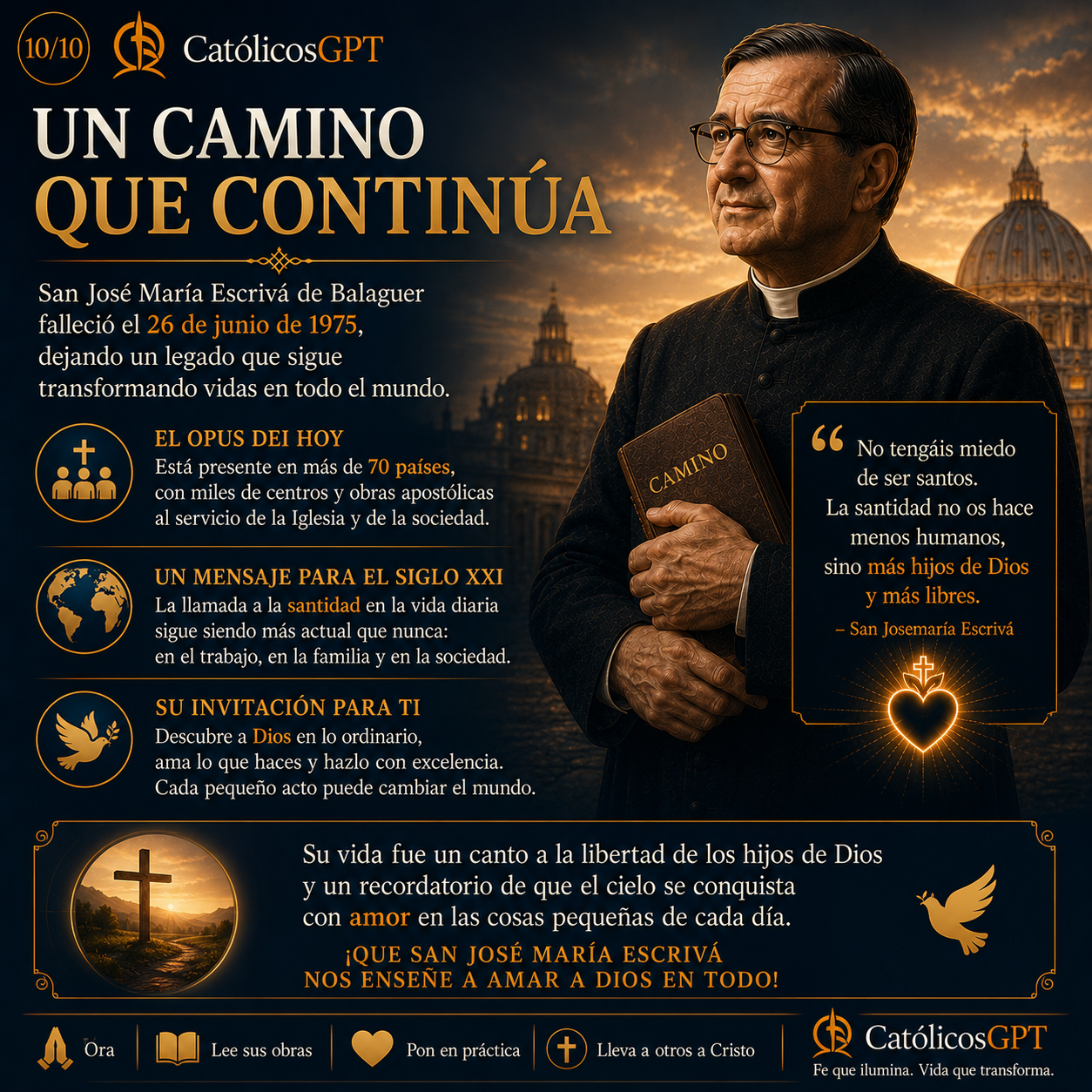 Biografía de San Josemaría Escrivá de Balaguer - Diapositiva 6