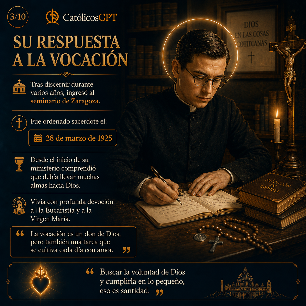 Biografía de San Josemaría Escrivá de Balaguer - Diapositiva 5