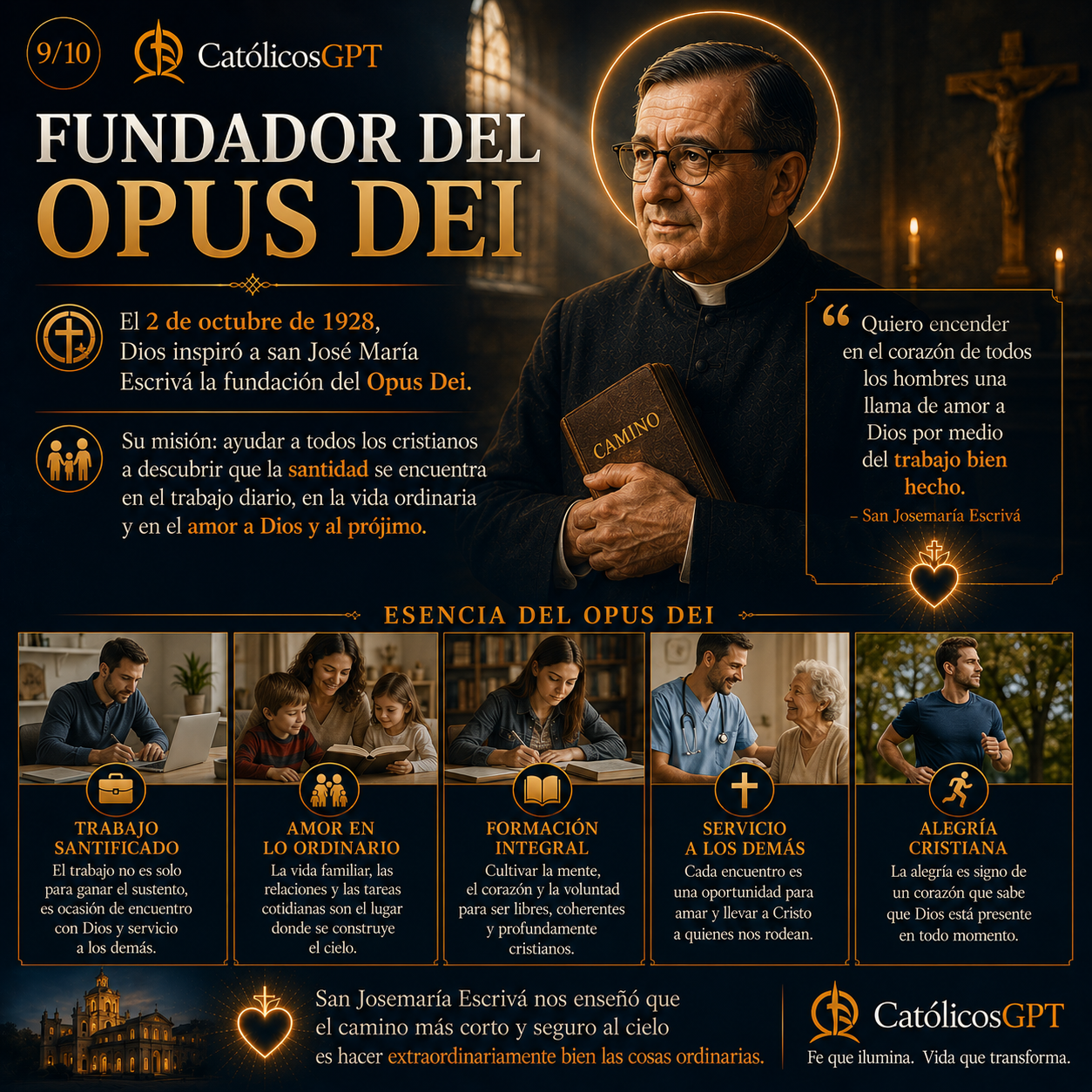 Biografía de San Josemaría Escrivá de Balaguer - Diapositiva 10