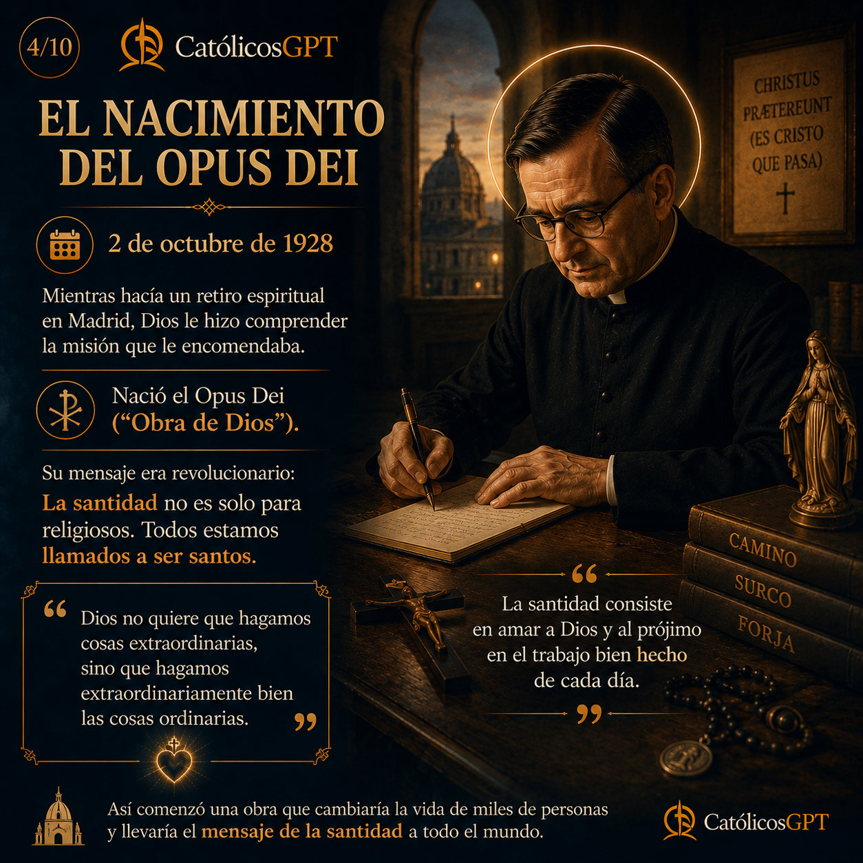 Biografía de San Josemaría Escrivá de Balaguer - Diapositiva 8