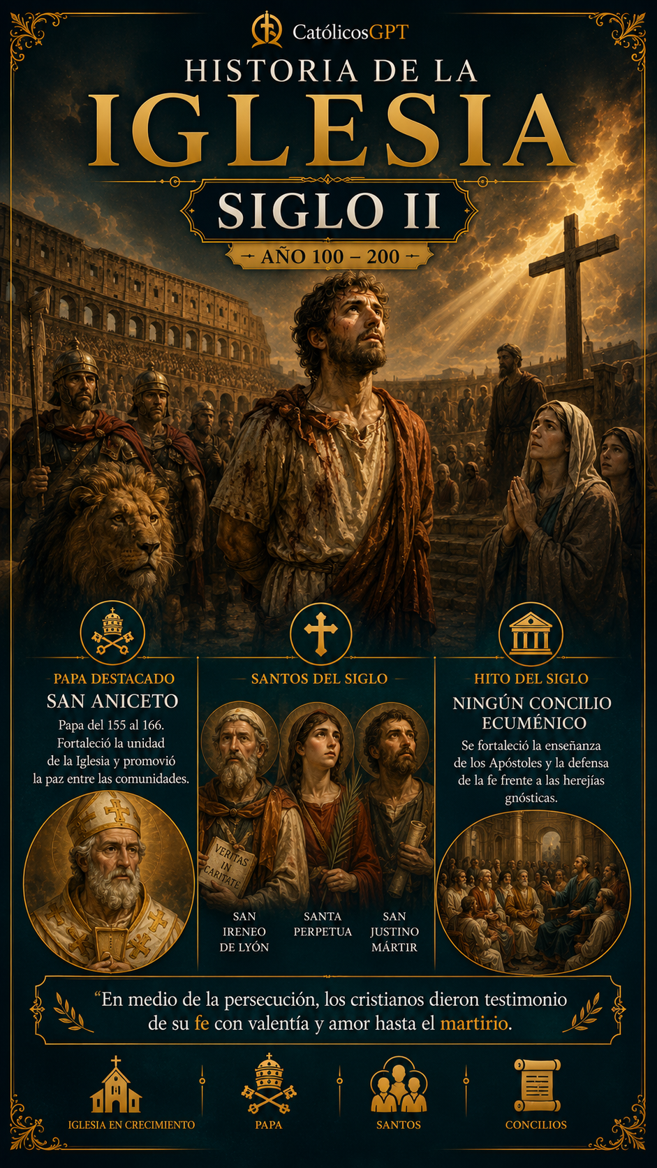 Historia de la Iglesia Siglos 1 -5 | CatólicosGPT IA Católica - Diapositiva 3