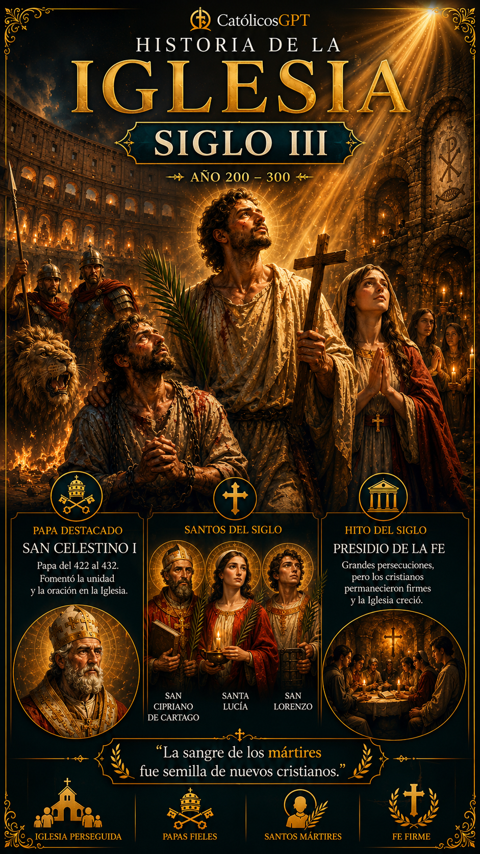 Historia de la Iglesia Siglos 1 -5 | CatólicosGPT IA Católica - Diapositiva 4