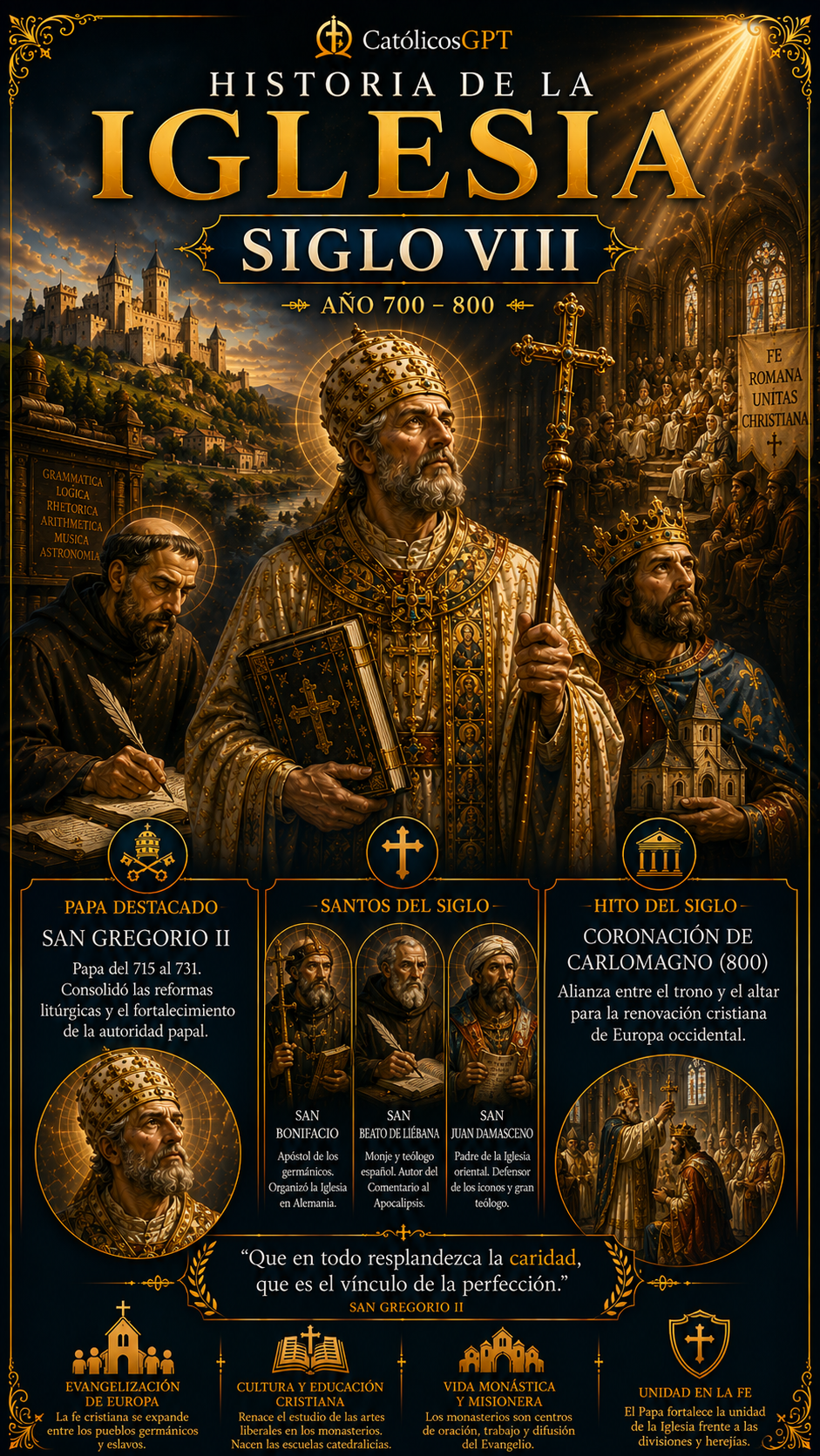 Historia de la Iglesia Siglos 6 -10 | CatólicosGPT IA Católica - Diapositiva 4