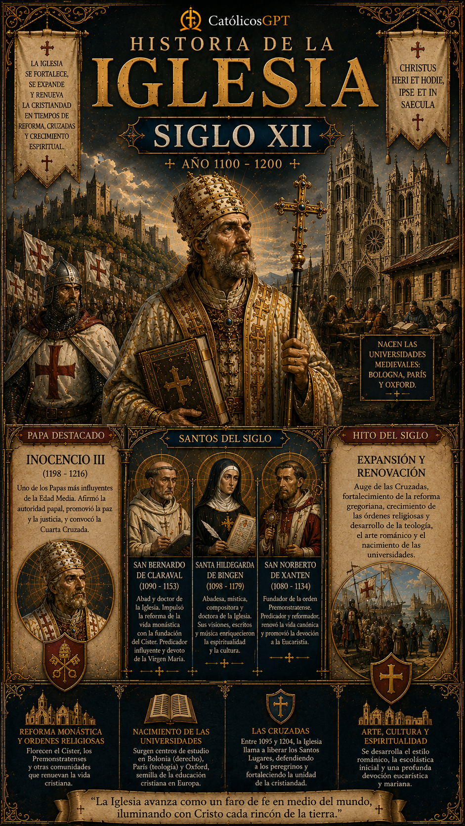 Historia de la Iglesia Siglos 11 -15 | CatólicosGPT IA Católica - Diapositiva 3