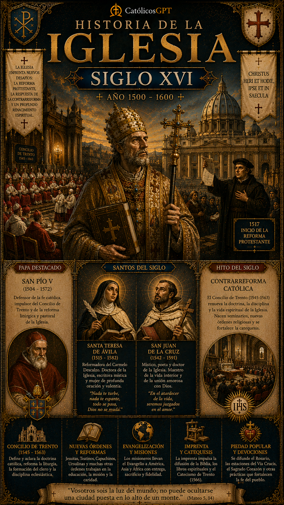 Infografia Siglos 16 -21 | CatólicosGPT IA Católica - Diapositiva 2
