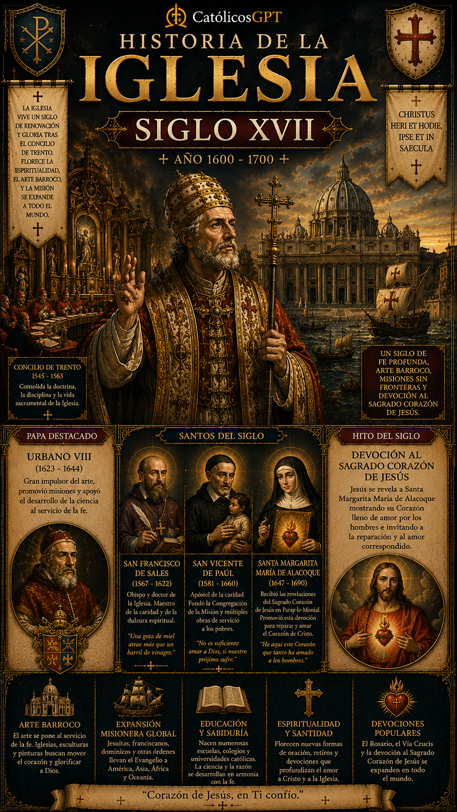 Infografia Siglos 16 -21 | CatólicosGPT IA Católica - Diapositiva 3