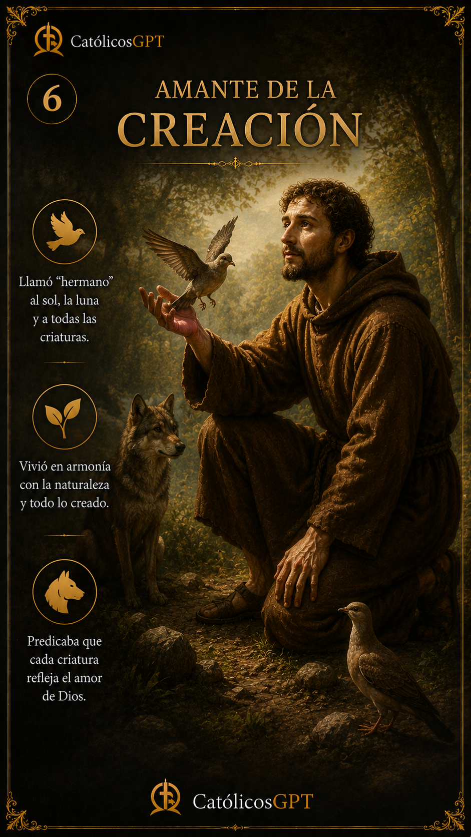 San Francisco de Asis | CatólicosGPT IA Católica - Diapositiva 6