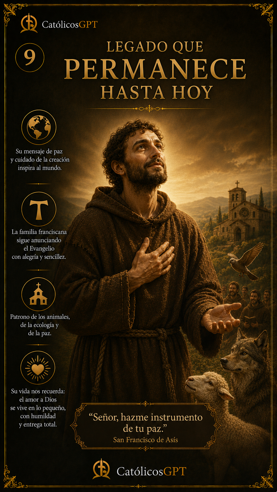 San Francisco de Asis | CatólicosGPT IA Católica - Diapositiva 8
