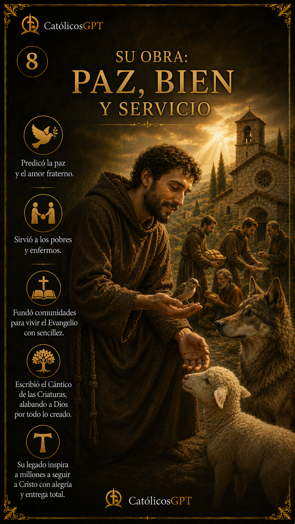 San Francisco de Asis | CatólicosGPT IA Católica - Diapositiva 7