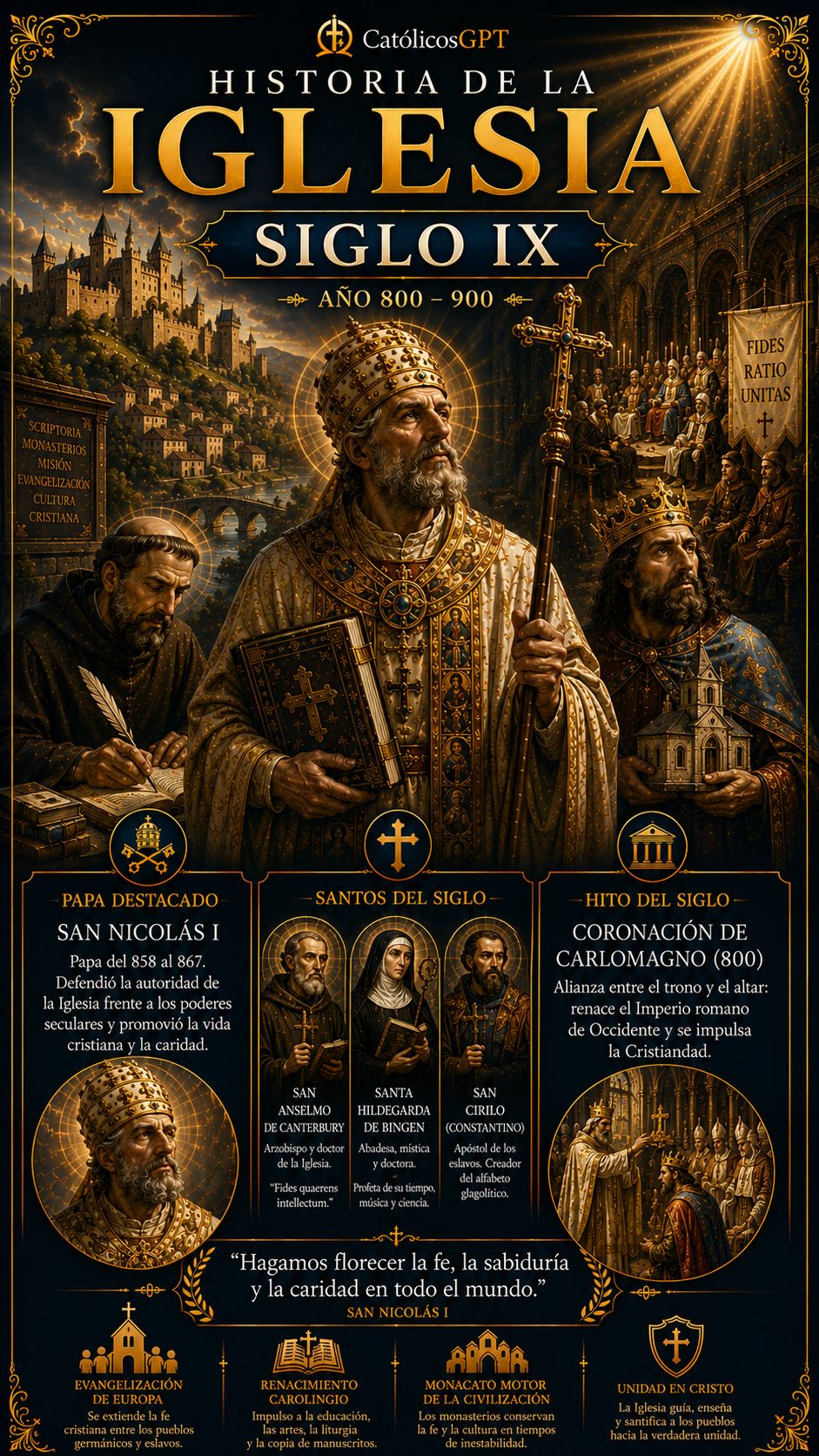 Historia de la Iglesia Siglos 6 -10 | CatólicosGPT IA Católica - Diapositiva 5
