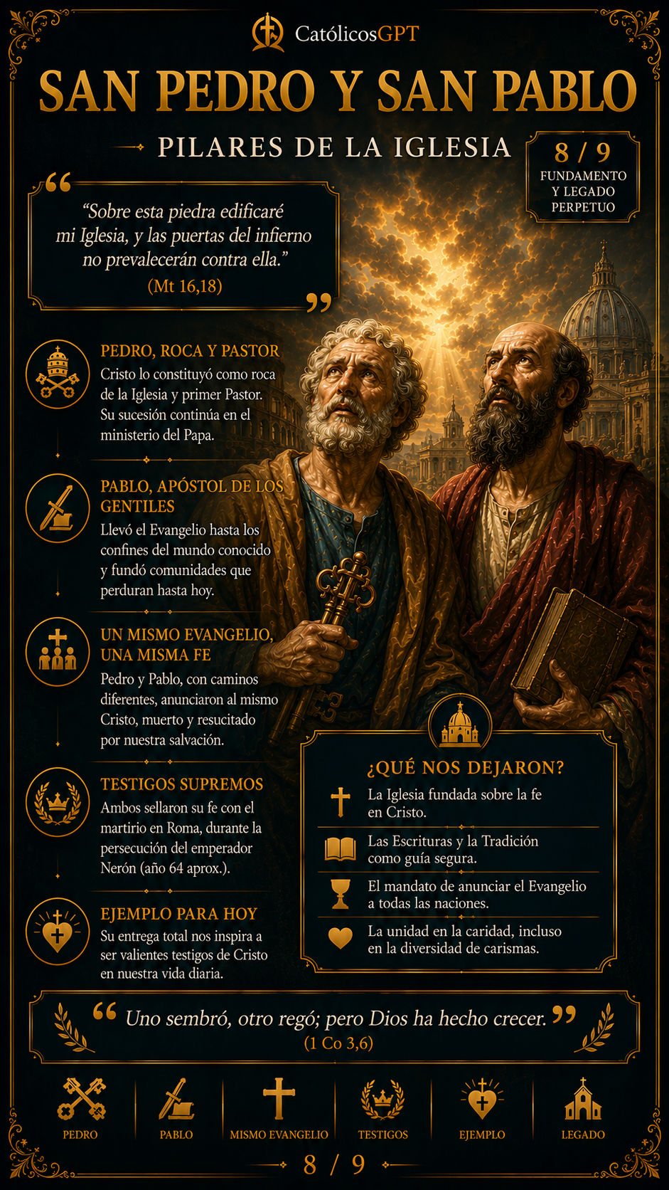 San Pedro y San Pablo | CatólicosGPT IA Católica - Diapositiva 9