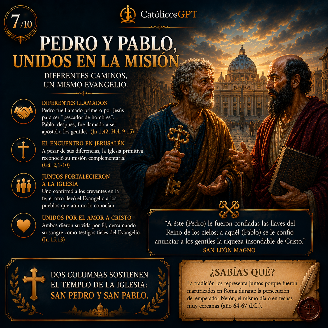 Apostolado San Pedro y San Pablo | CatólicosGPT IA Católica - Diapositiva 7