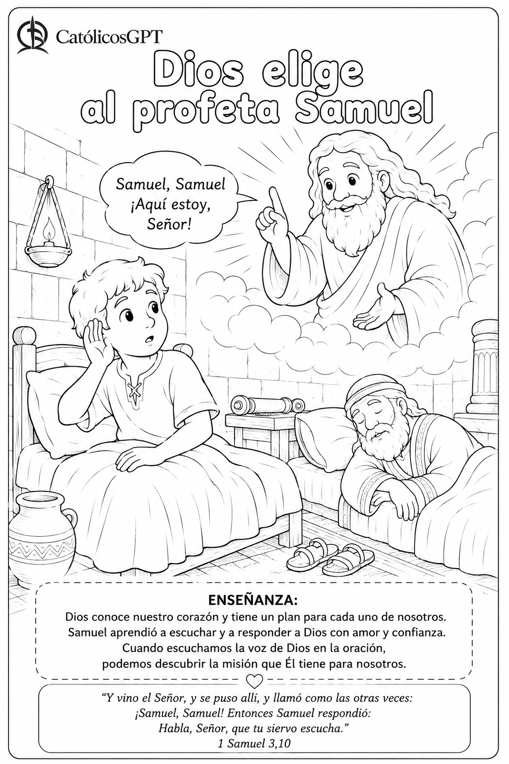 Infografía católica CatólicosGPT IA Católica: Samuel Profeta