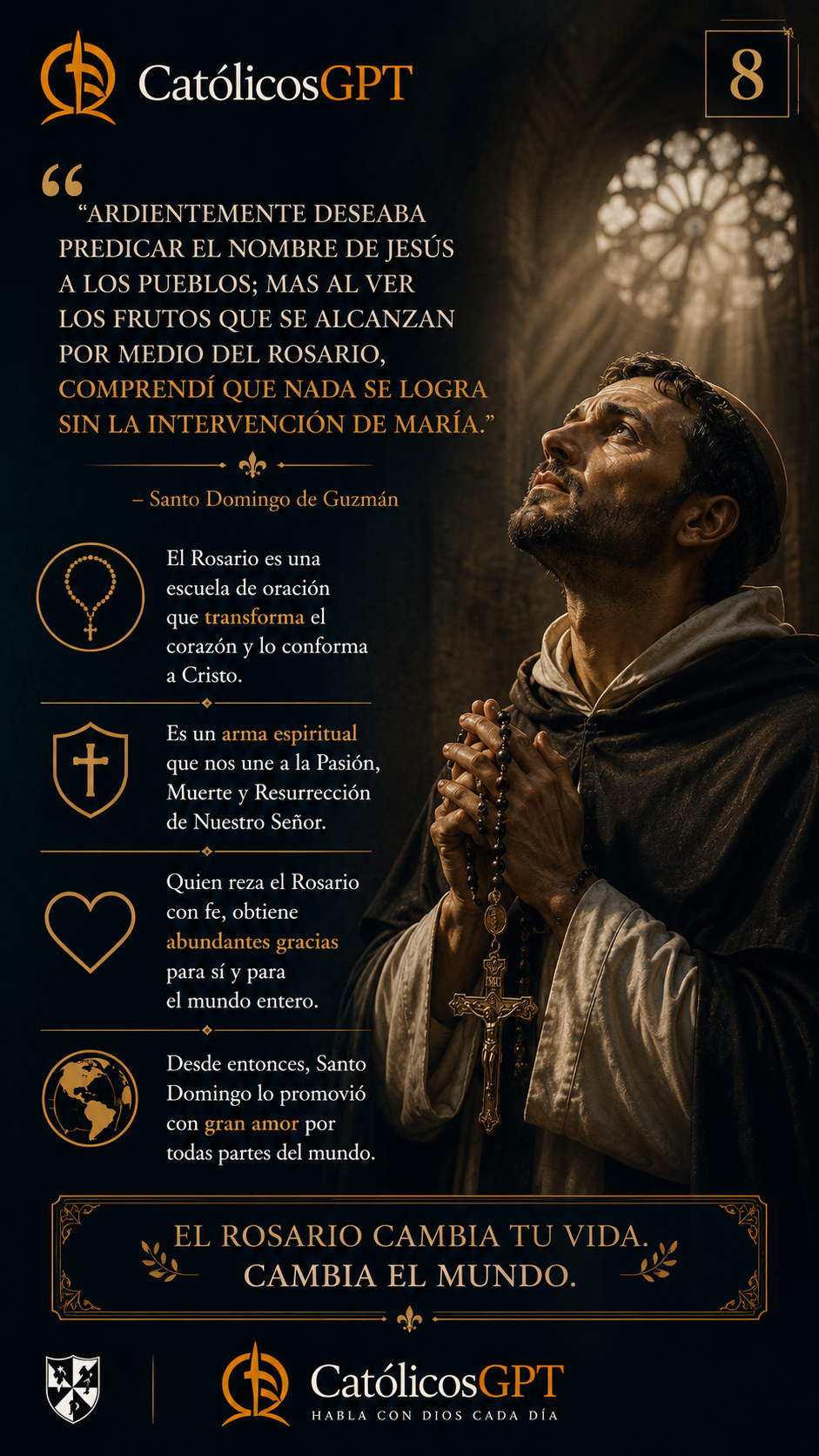 Santo Domingo de Guzman | CatólicosGPT IA Católica - Diapositiva 8