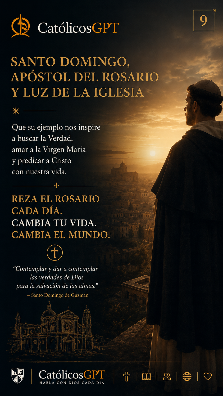 Santo Domingo de Guzman | CatólicosGPT IA Católica - Diapositiva 9