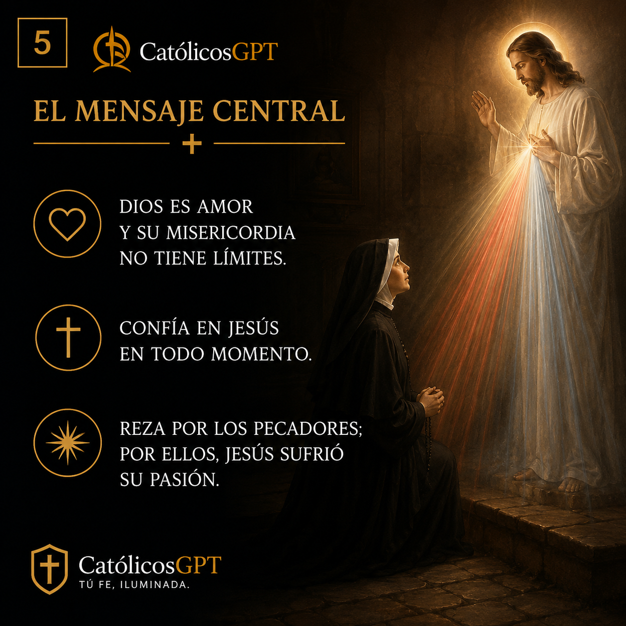 La Divina Misericordia Santa Faustina Kowalska | CatólicosGPT IA Católica - Diapositiva 6