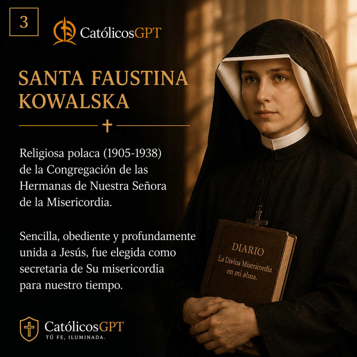 La Divina Misericordia Santa Faustina Kowalska | CatólicosGPT IA Católica - Diapositiva 4