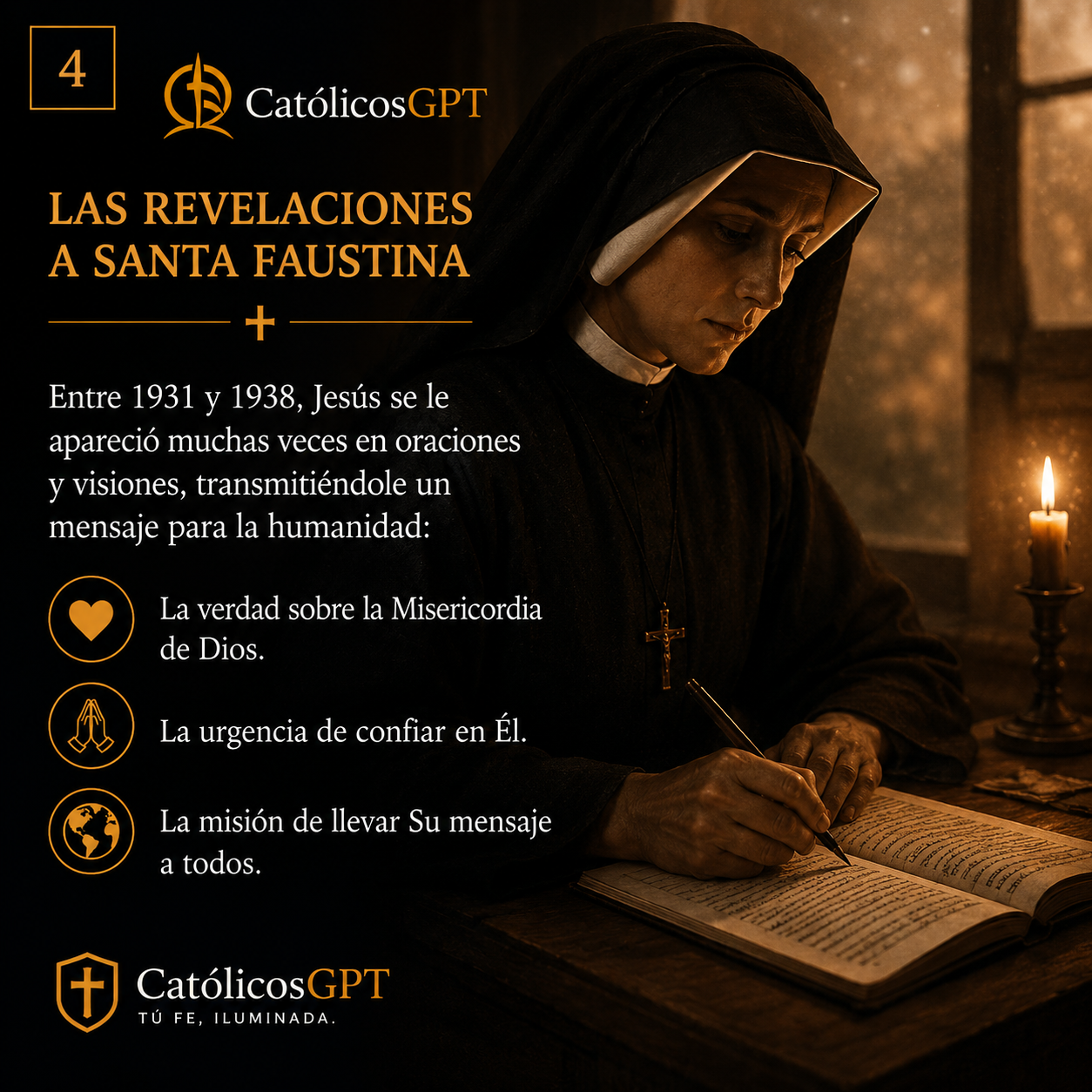 La Divina Misericordia Santa Faustina Kowalska | CatólicosGPT IA Católica - Diapositiva 5