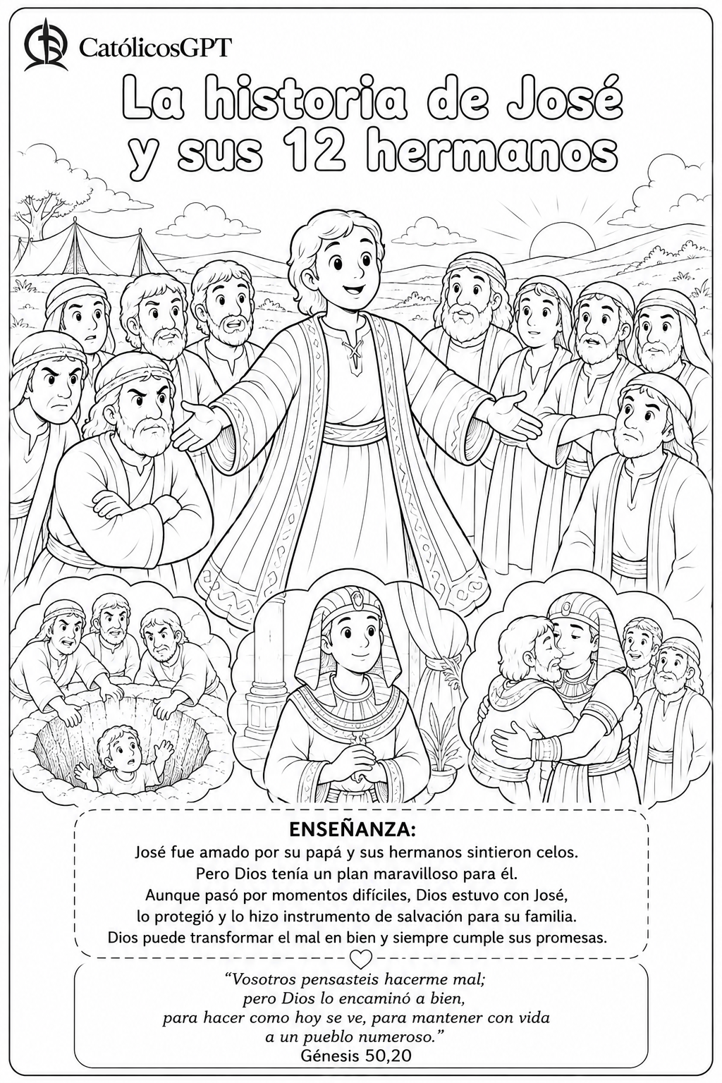 Infografía católica CatólicosGPT IA Católica: Jose infografia niños