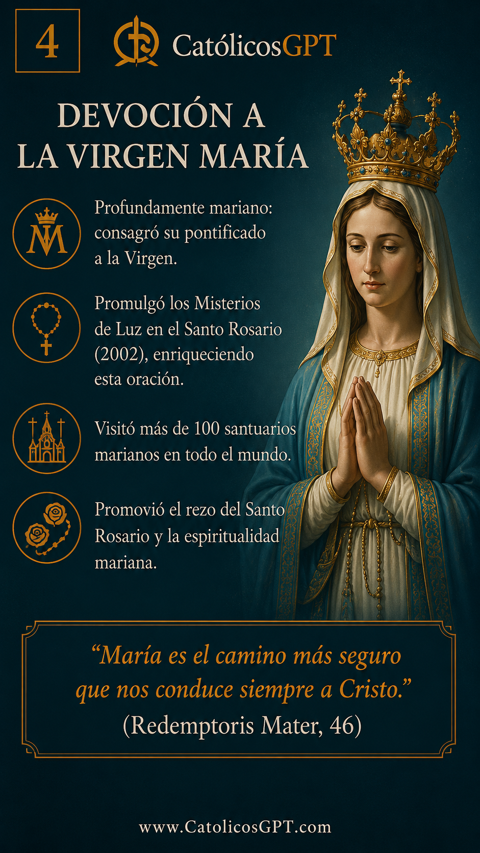San Juan Pablo II | CatólicosGPT IA Católica - Diapositiva 4