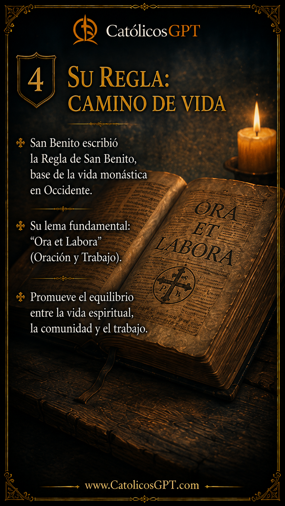San Benito Abad | CatólicosGPT IA Católica - Diapositiva 5