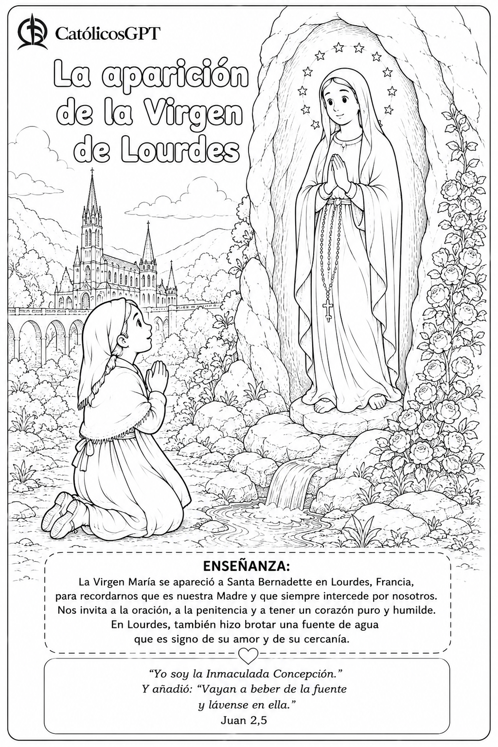 Infografía católica CatólicosGPT IA Católica: Lourdes ojdd7a.png