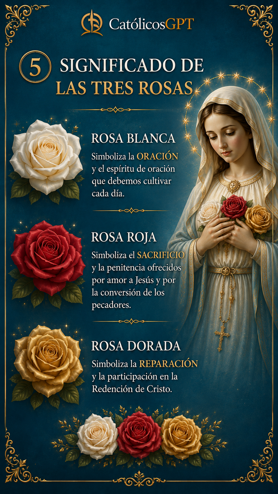 La Virgen Maria Rosa Mistica | CatólicosGPT IA Católica - Diapositiva 8