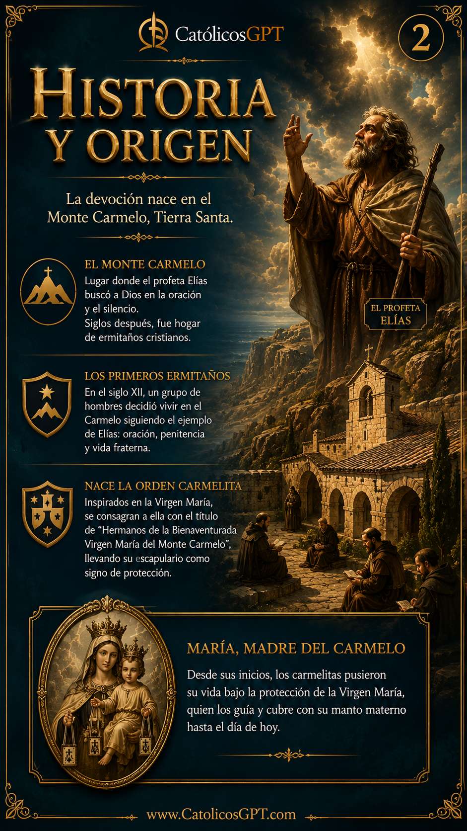 La Virgen del Carmen - Escapulario  | CatólicosGPT IA Católica - Diapositiva 2