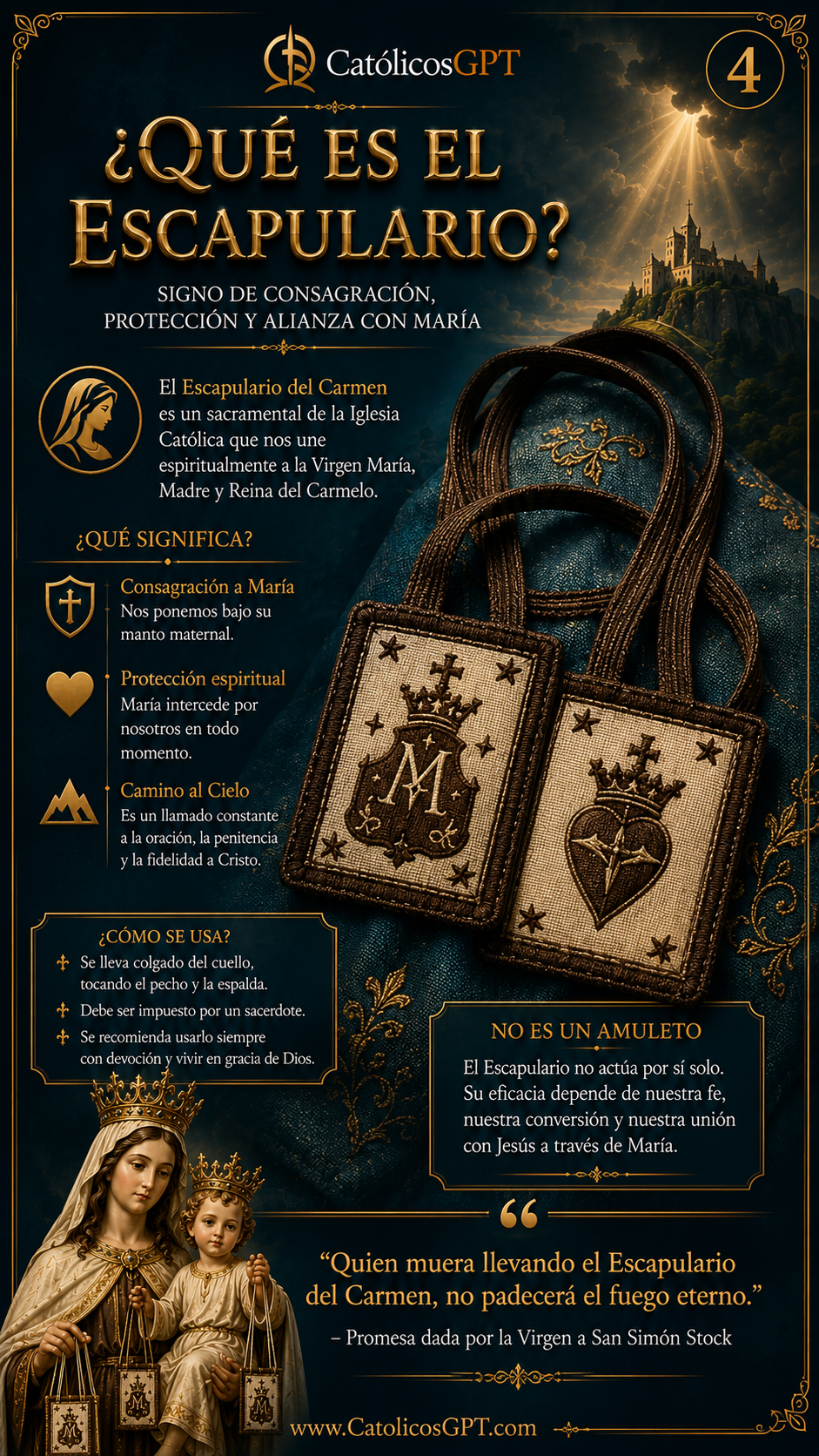 La Virgen del Carmen - Escapulario  | CatólicosGPT IA Católica - Diapositiva 6
