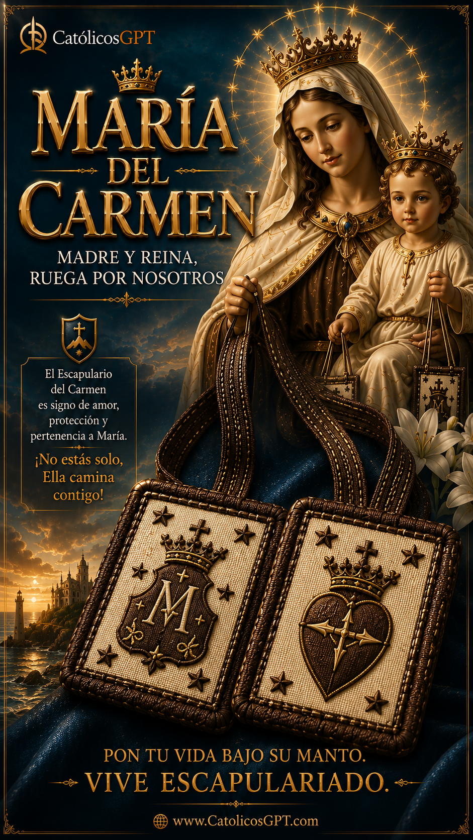 La Virgen del Carmen - Escapulario  | CatólicosGPT IA Católica - Diapositiva 10