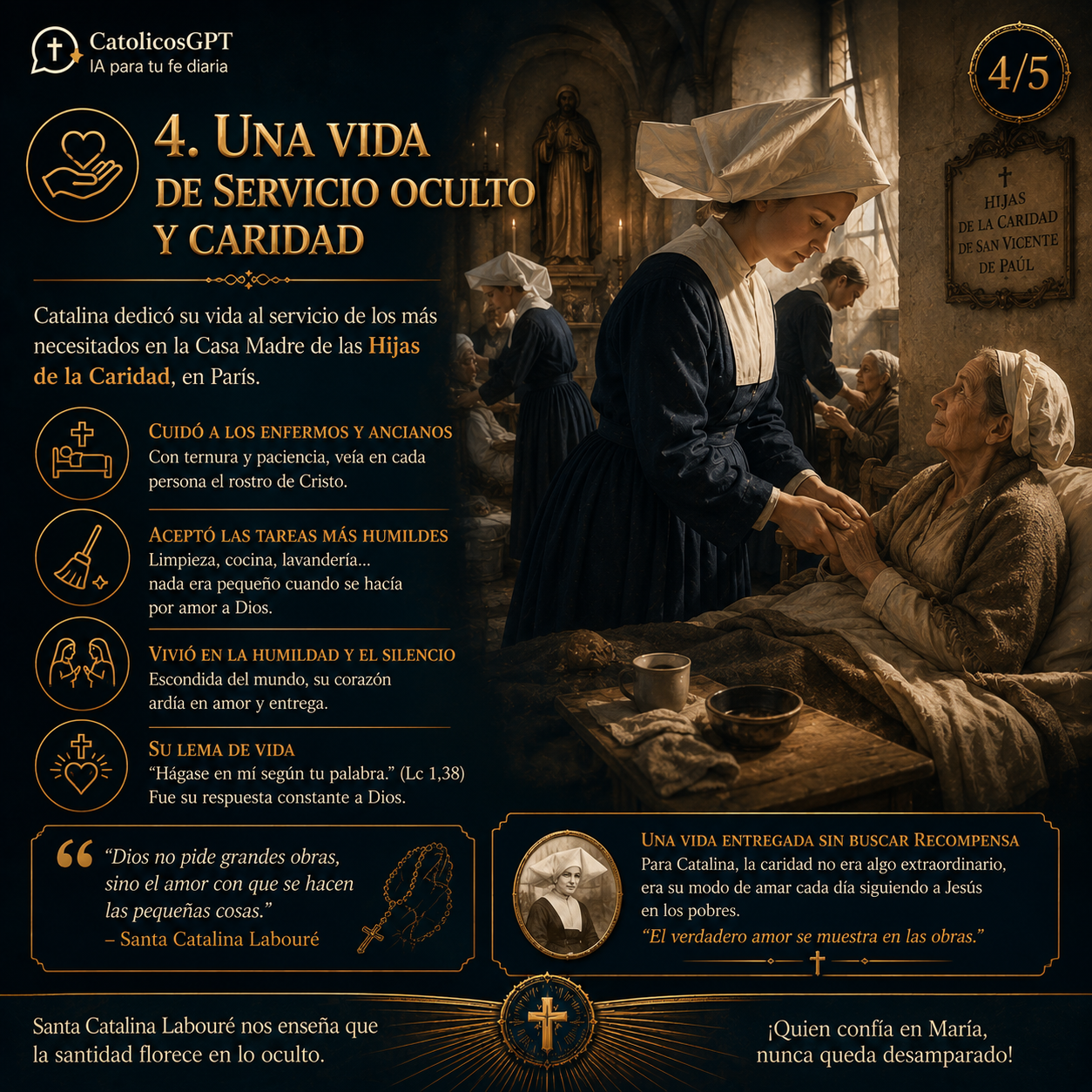 Santa Catalina Laboure - Medalla Milagrosa | CatólicosGPT IA Católica - Diapositiva 5