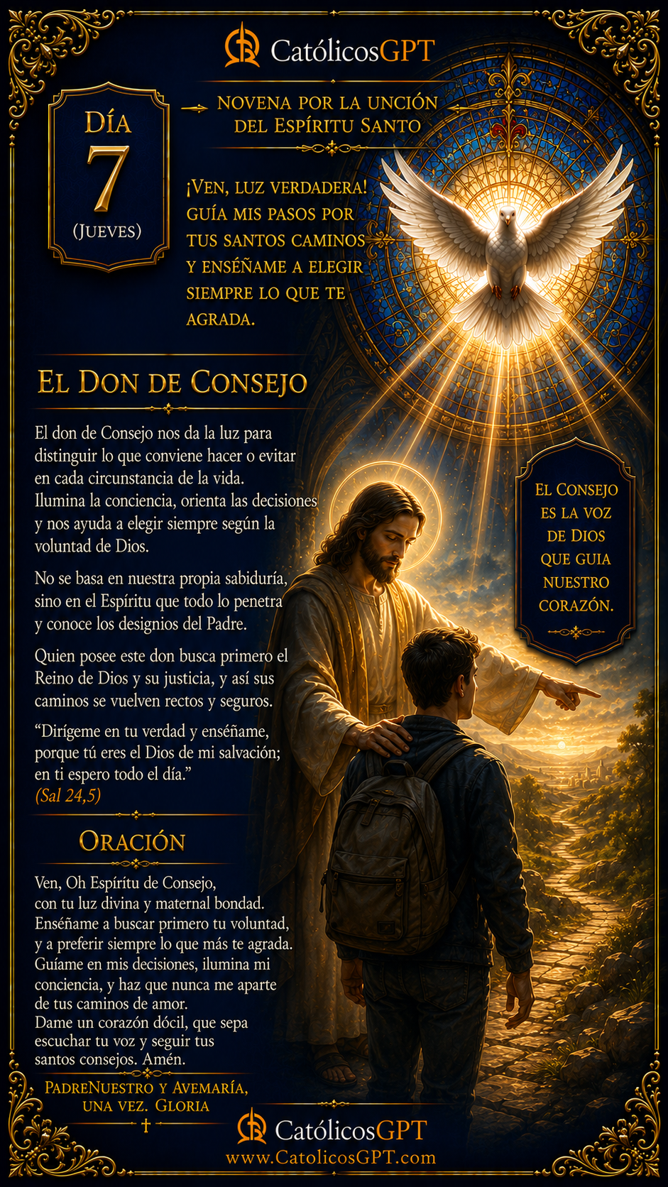 Novena al Espiritu Santo | CatólicosGPT IA Católica - Diapositiva 8