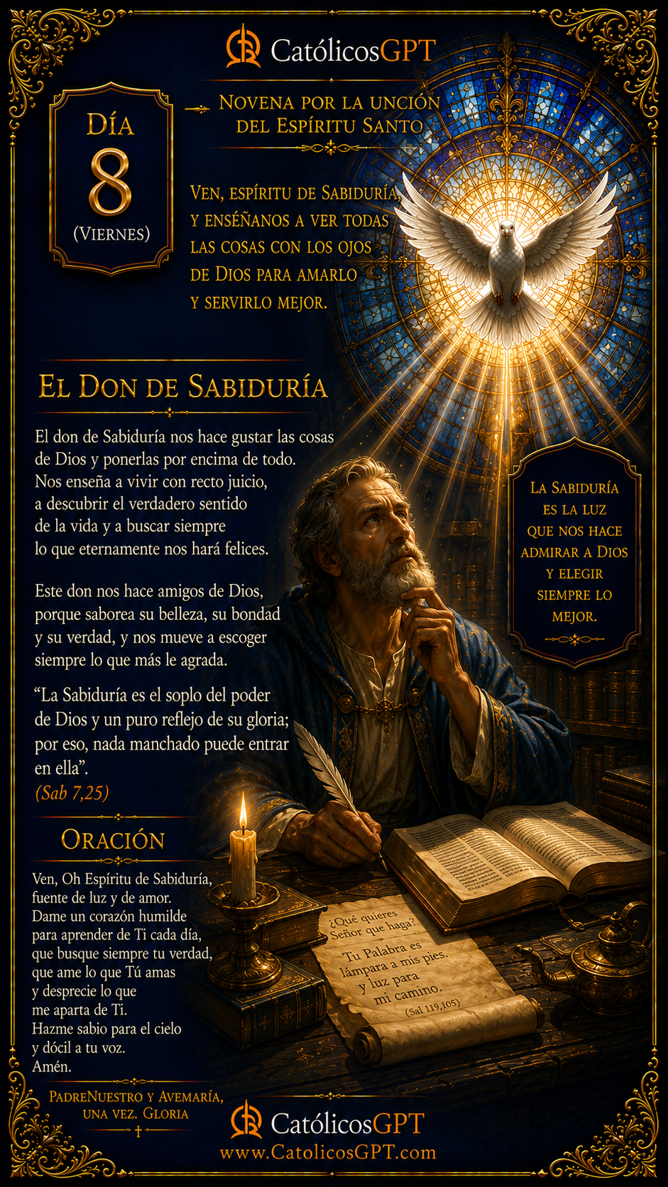 Novena al Espiritu Santo | CatólicosGPT IA Católica - Diapositiva 9