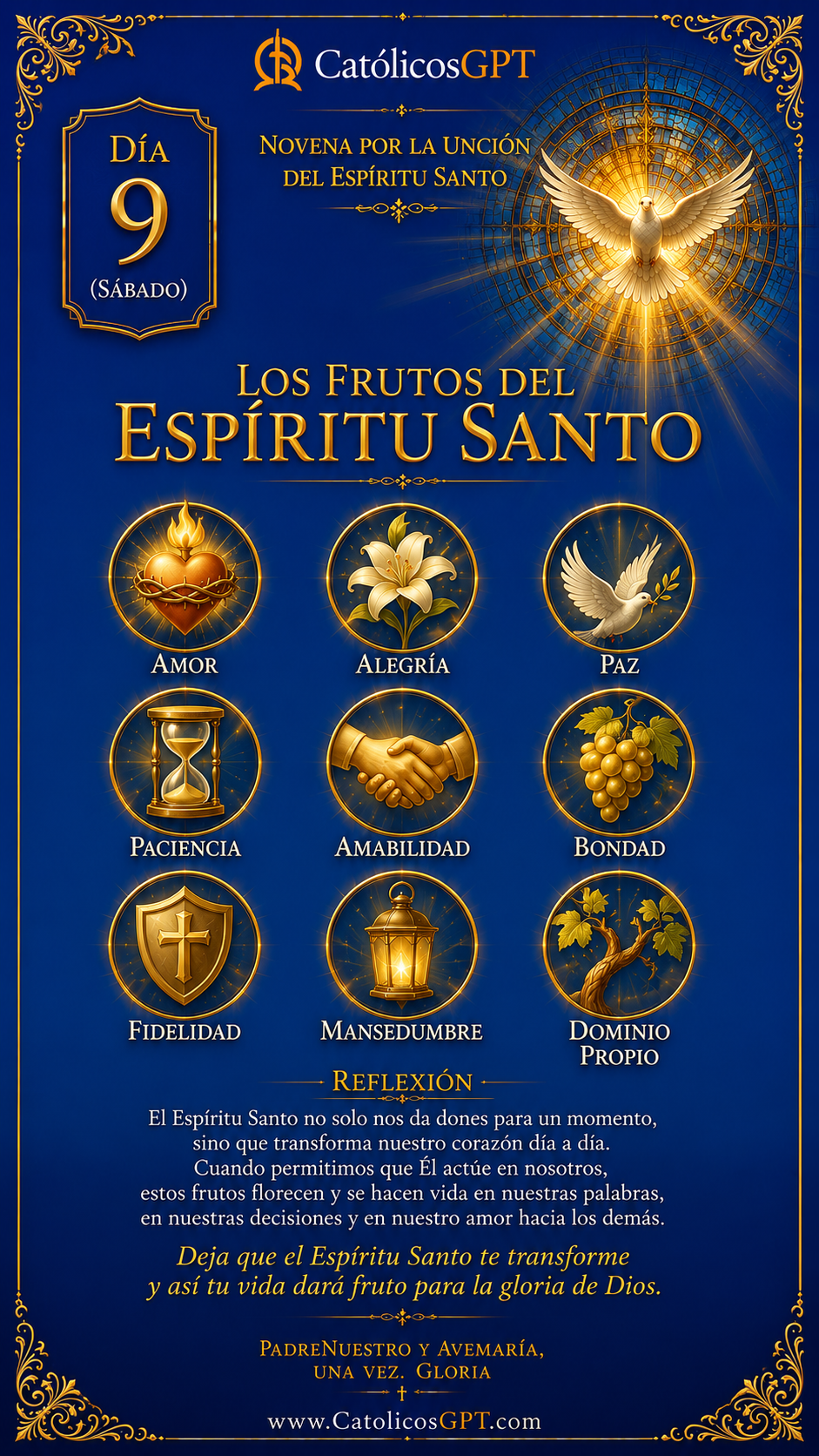 Novena al Espiritu Santo | CatólicosGPT IA Católica - Diapositiva 10