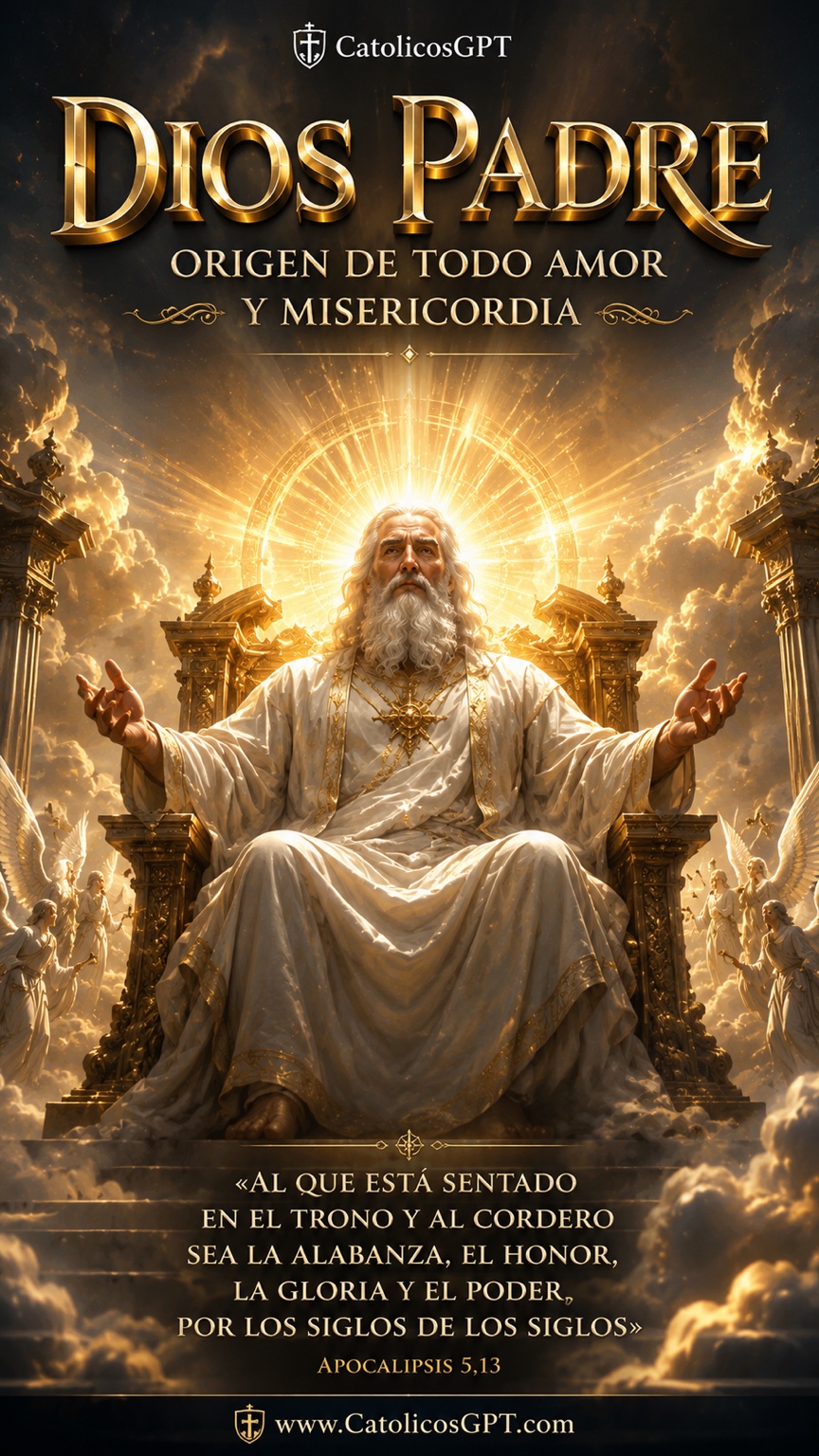 Dios Padre, origen de todo amor y misericordia | Infografía católica CatólicosGPT - Diapositiva 1