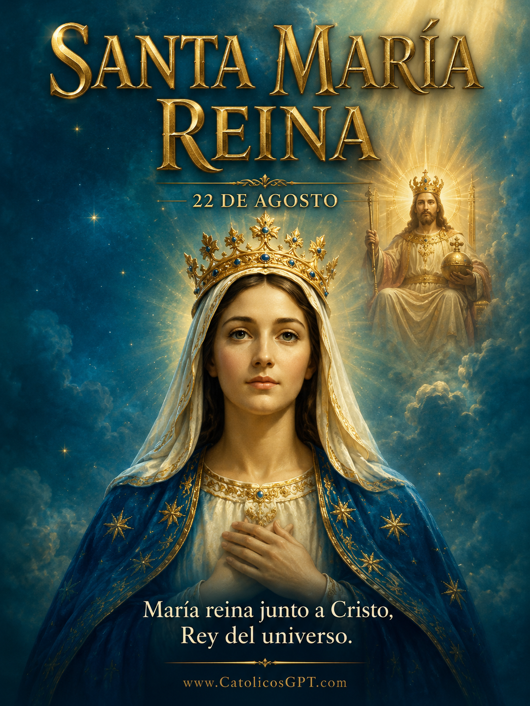 Maria Reina | CatólicosGPT IA Católica - Diapositiva 1
