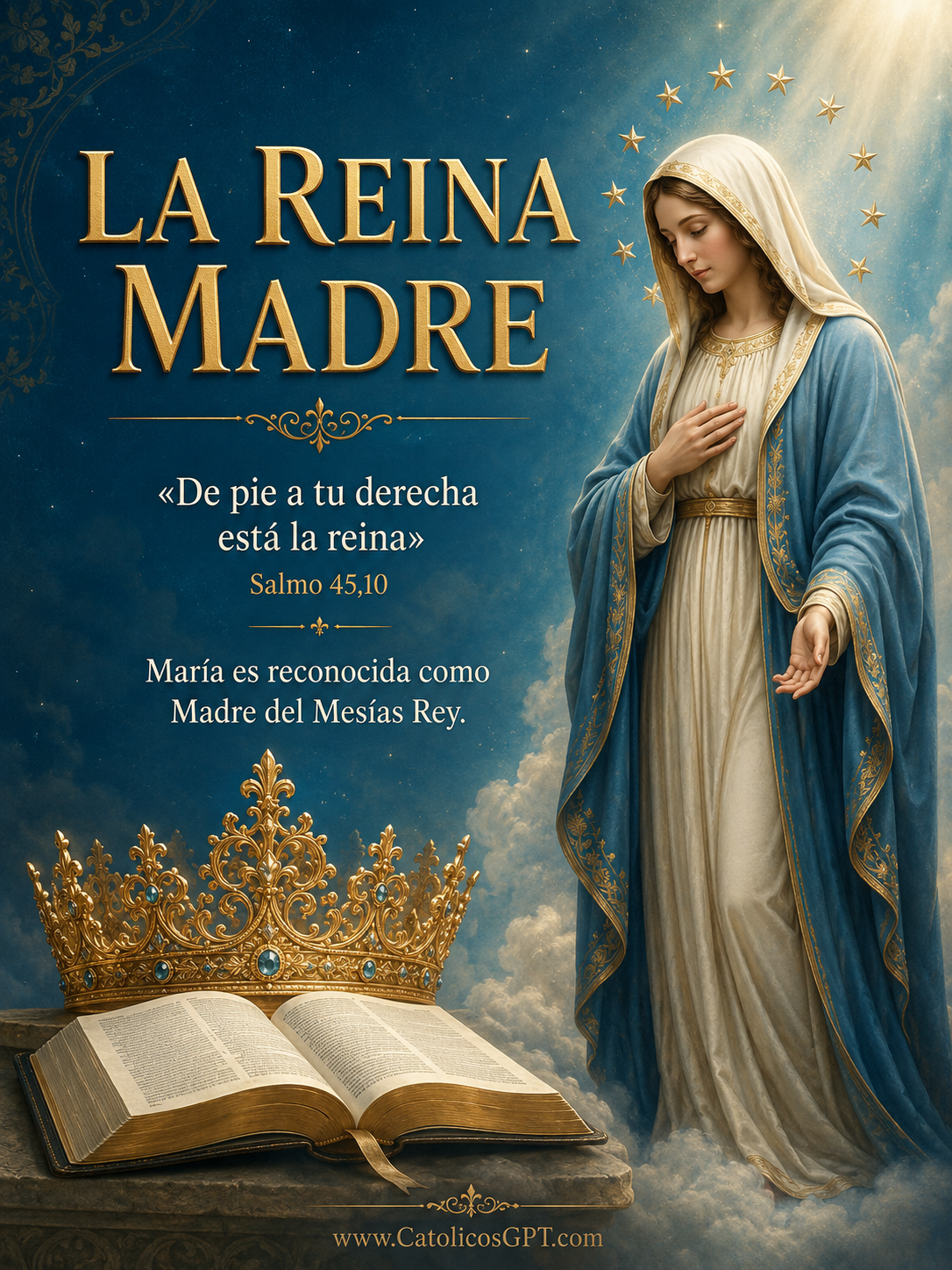 Maria Reina | CatólicosGPT IA Católica - Diapositiva 3
