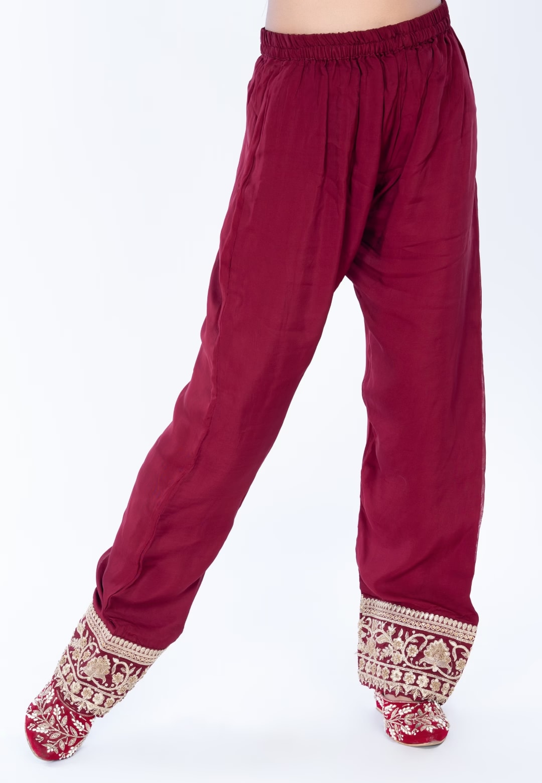 Maroon Long Straight Suit With Pant