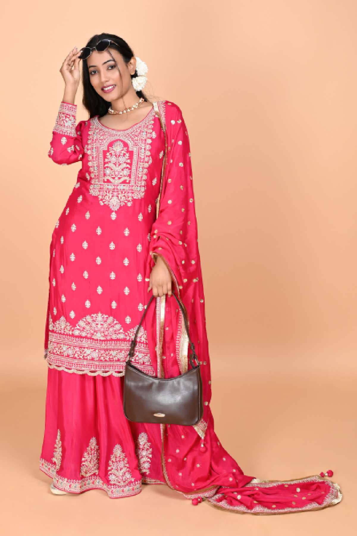 Rani Straight suit with Sharara