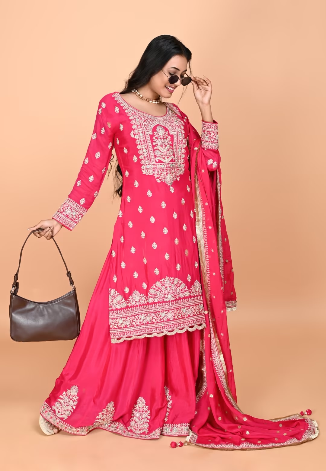 Rani Straight suit with Sharara