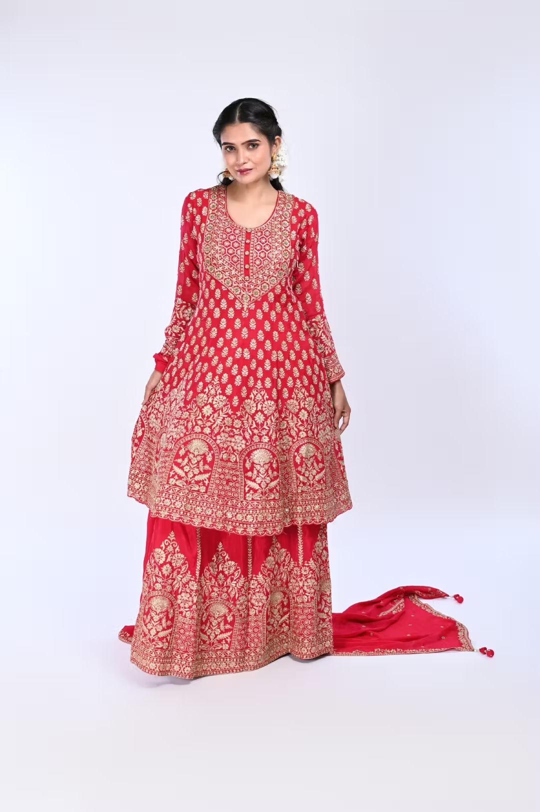 Rani Paplom Suit With Skirt