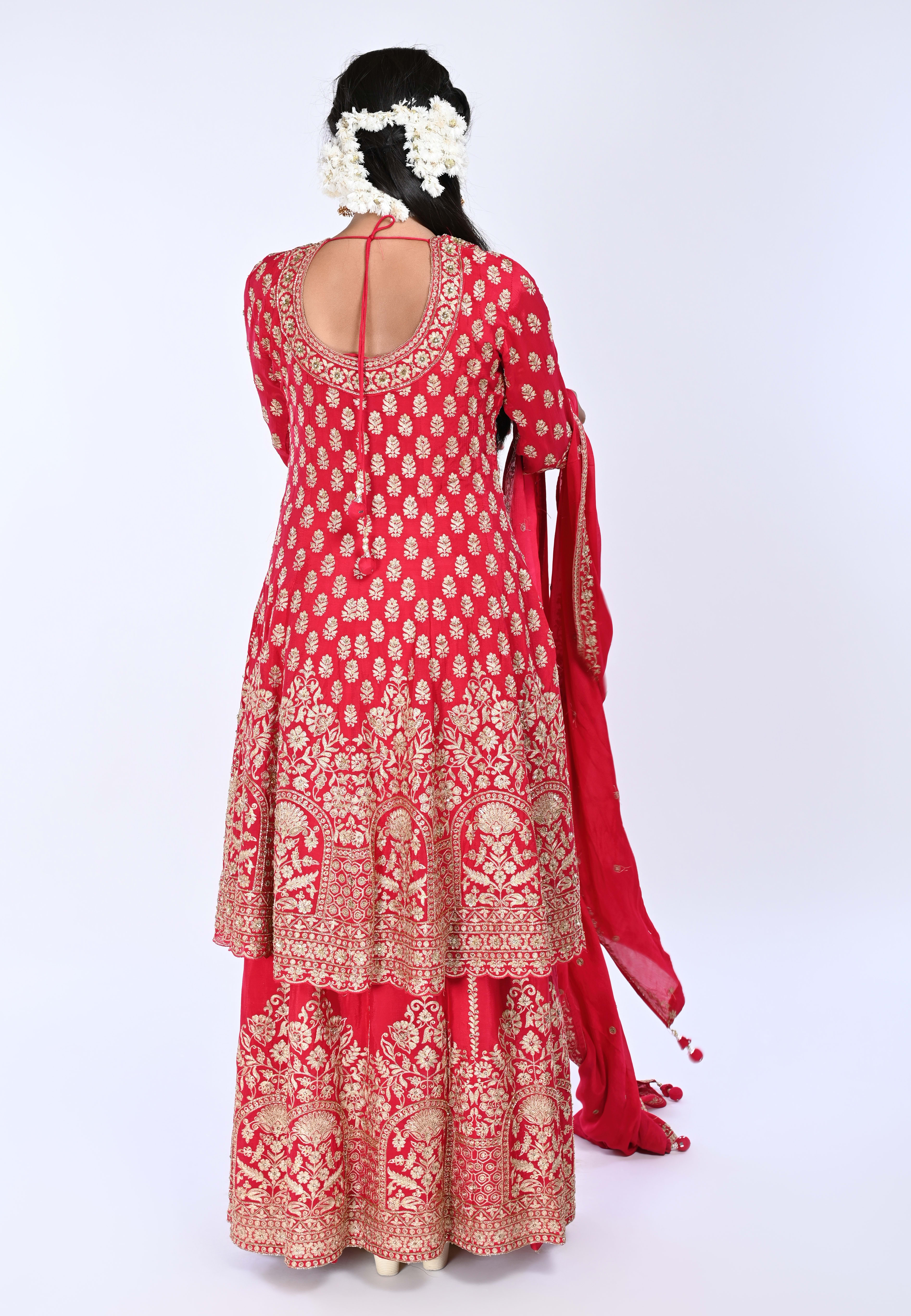 Rani Paplom Short Anarkali Suit With Skirt
